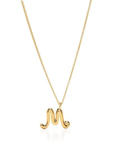 Missoma Curly Molten Initial Pendant Necklace - Metallic