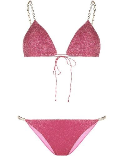 Oséree Bikini mit Kettendetail - Pink