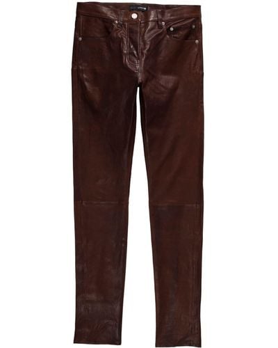 Purple Brand P001 Low-rise Skinny Trousers - Brown