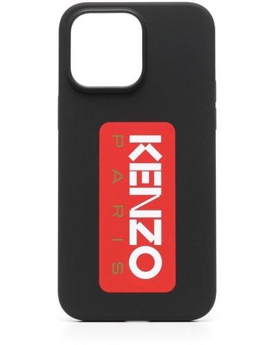 KENZO Coque d'iPhone 14 Pro à patch logo - Rouge