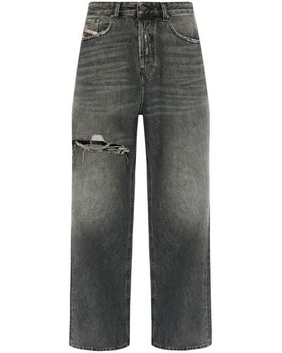 DIESEL 1996 D-sire Low-rise Wide-leg Jeans - Gray