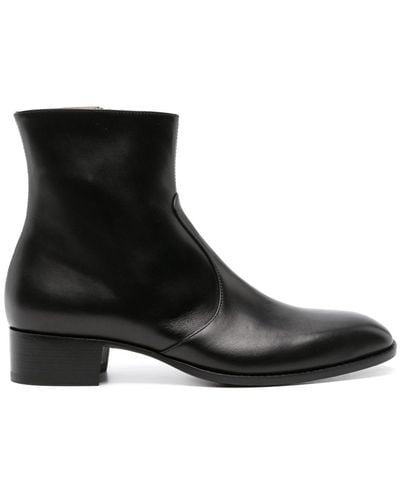 SCAROSSO X Warren Alfie Baker Leather Boots - Black