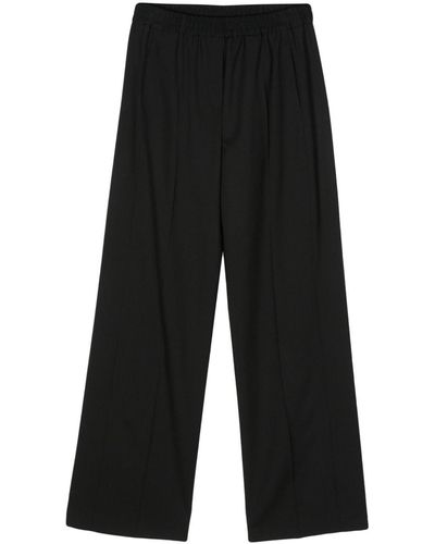 PS by Paul Smith Mid-rise wool palazzo pants - Negro