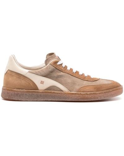 Moma Panelled Suede Trainers - Brown