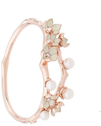 Shaun Leane Bracelet jonc Cherry Blossom Pearl & Diamond - Métallisé