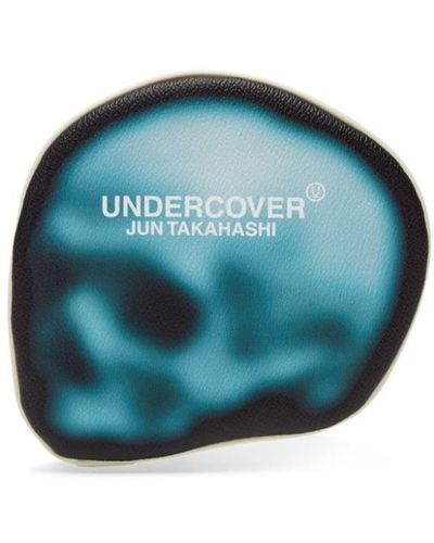 Undercover Skull-print Faux-leather Wallet - Blue