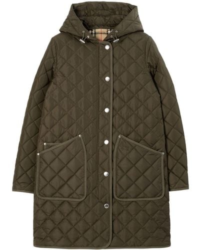 Burberry Quilted Nylon Coat - Green