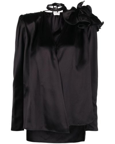 Magda Butrym Blouse With Flower Detail - Black