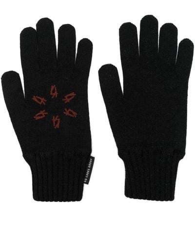 44 Label Group Ribbed Wool Gloves - Black