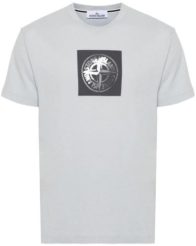 Stone Island Camiseta con estampado Compass - Blanco