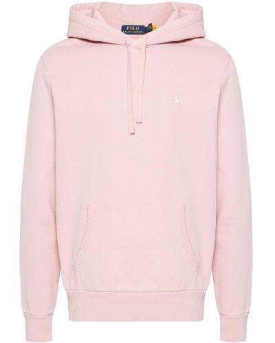 Polo Ralph Lauren Polo Pony-embroidered Cotton Hoodie - Pink