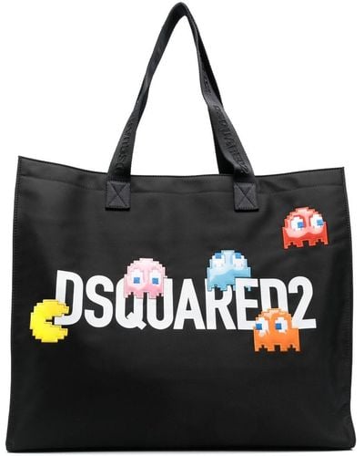 DSquared² Shopper mit Logo-Print - Schwarz