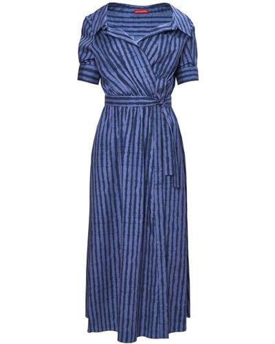 Altuzarra Lydia Striped Midi Dress - Blue