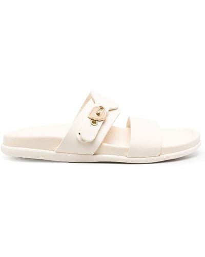 Ancient Greek Sandals Latria Buckle-fastened Sandals - White