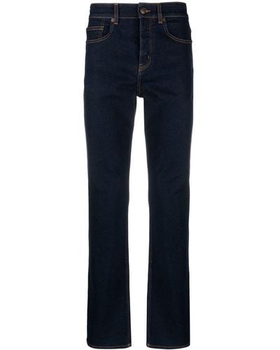 Zadig & Voltaire Logo-patch Straight-leg Jeans - Blue