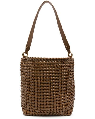 THEMOIRÈ Phoebe Knotted Shoulder Bag - Brown