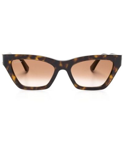 Cartier Tortoiseshell Cat-eye Frame Sunglasses - Natural