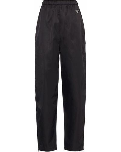 Prada Pantalon de jogging en nylon recyclé - Noir