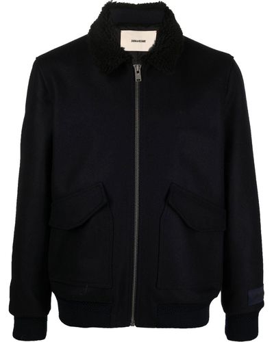 Zadig & Voltaire Faux-shearling Collar Jacket - Black