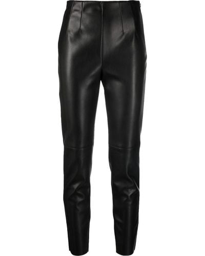 Philosophy Di Lorenzo Serafini Tonal-stitching Faux-leather leggings - Black