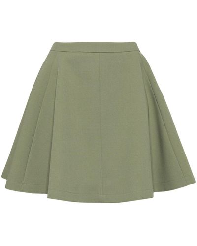 Ami Paris High-waisted Godet Skirt - Groen