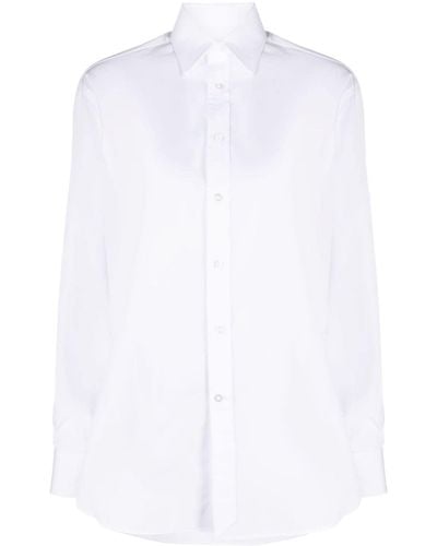 Ralph Lauren Collection Chemise en coton à manches longues - Blanc