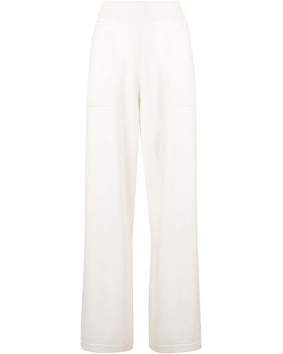 Barrie Ribbed Waistband Trousers - White