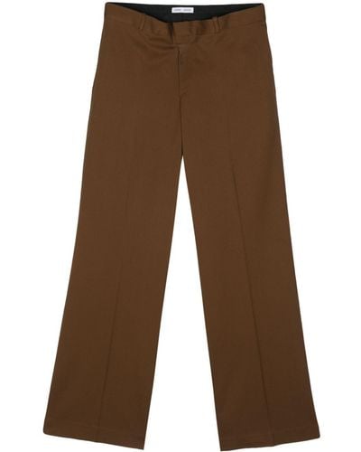 Cmmn Swdn Pressed-crease Tailored Pants - Brown