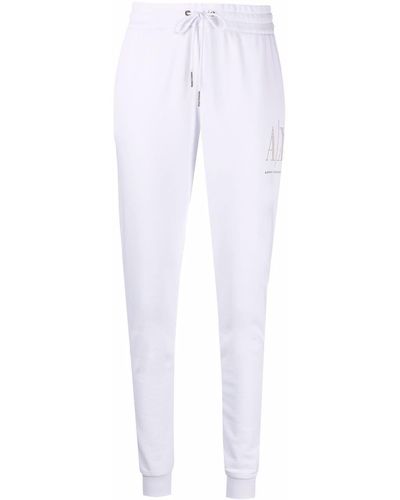 Armani Exchange Pantaloni sportivi con decorazione - Bianco