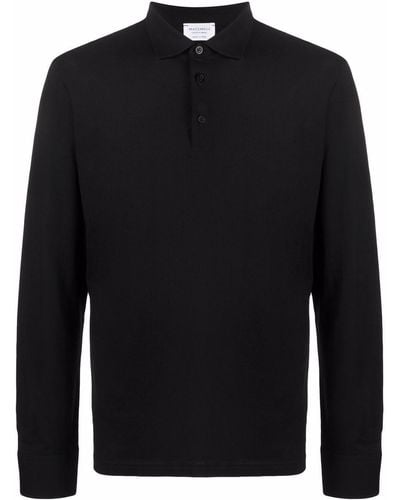 Mazzarelli Ice Long-sleeved Polo Shirt - Black