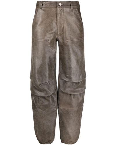 Arma Tulla Leather Pants - Gray