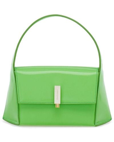 Ferragamo Mini-Tasche mit Logo - Grün