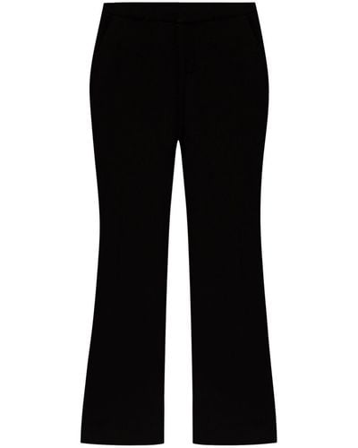 Balmain Wool Flared Trousers - Black