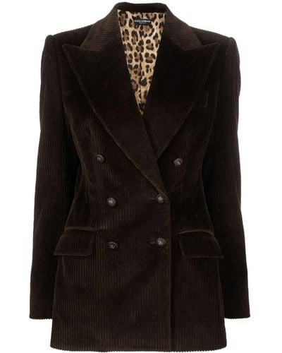 Dolce & Gabbana Vestido ajustado con estampado de leopardo - Negro