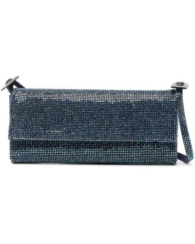 Benedetta Bruzziches Vittissima La Grande Crystal-embellished Crossbody Bag - Blue