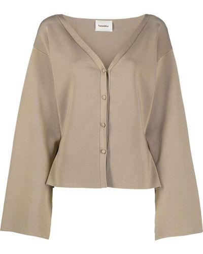 Nanushka Wide-sleeves Cardigan - Natural