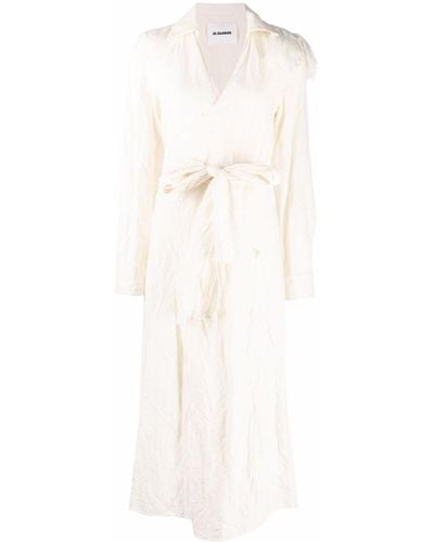 Jil Sander Midi Wrap Dress - White