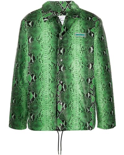 Daily Paper Goach Snakeskin-print Shirt Jacket - Green