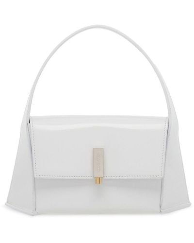 Ferragamo Small Geometric Leather Shoulder Bag - White