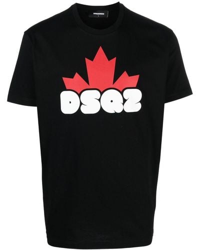 DSquared² T-shirt en coton à logo imprimé - Noir