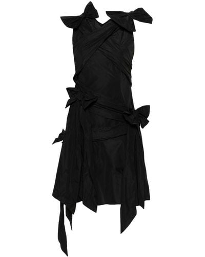 Viktor & Rolf Draped Bow-detail Mini Dress - Black