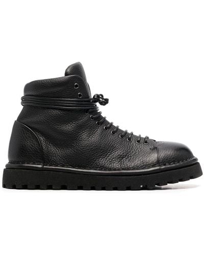 Marsèll Lace-up Leather Ankle Boots - Black