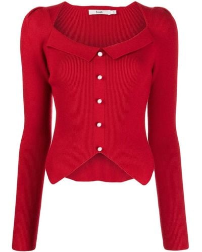 B+ AB Button-embellished Sweater - Red