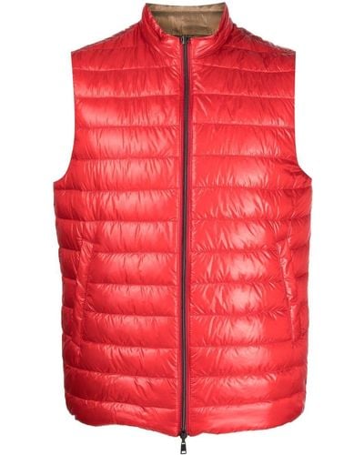 Herno Reversible Two-tone Waistcoat - Red