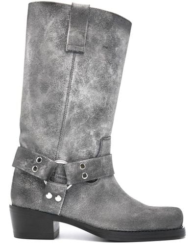 Paris Texas Roxy 45mm Suede Boots - Grey
