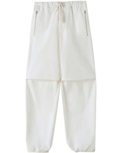Jil Sander Panelled-design Tapered-leg Trousers - White