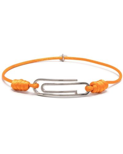 Off-White c/o Virgil Abloh Silver-plated Cord Bracelet - Orange