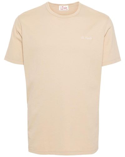 Mc2 Saint Barth T-shirt en coton à logo brodé - Neutre