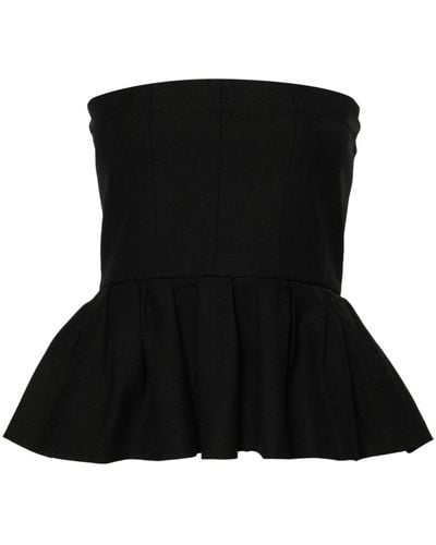 Maje Strapless flared top - Negro