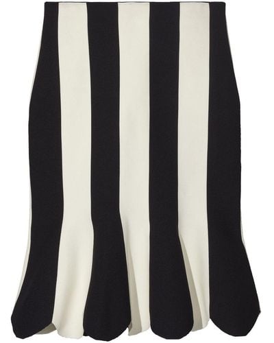 Marc Jacobs Scuba Striped Skirt - Black